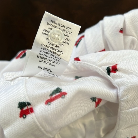 Edgehill Collection GirlsLong Sleeve Car With Christmas Tree Pajama Gown - Picture 6 of 8